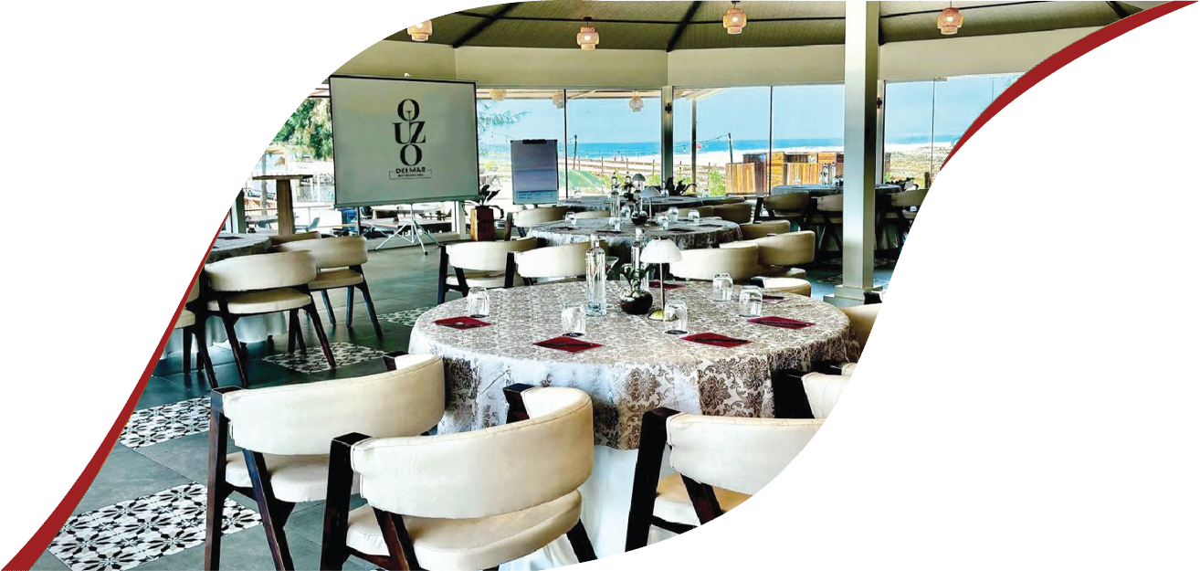 Ouzo Delmar in Varca, Goa - Interior Table